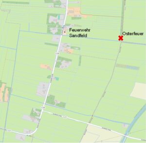 Lagekarte Osterfeuer Sandfeld